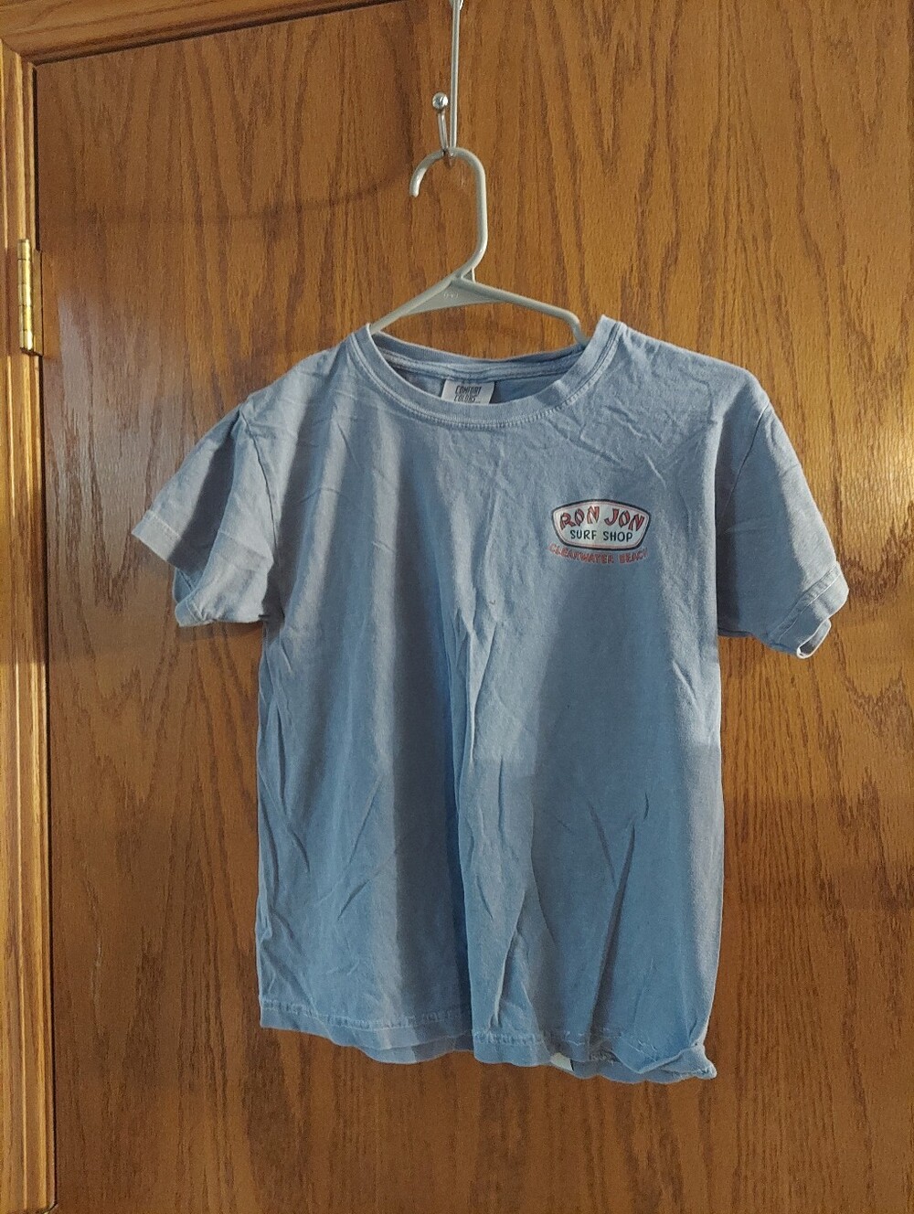 Ron Jon Surf Shop Clearwater Beach FL Blue Graphic Tee Comfort Colors Youth M